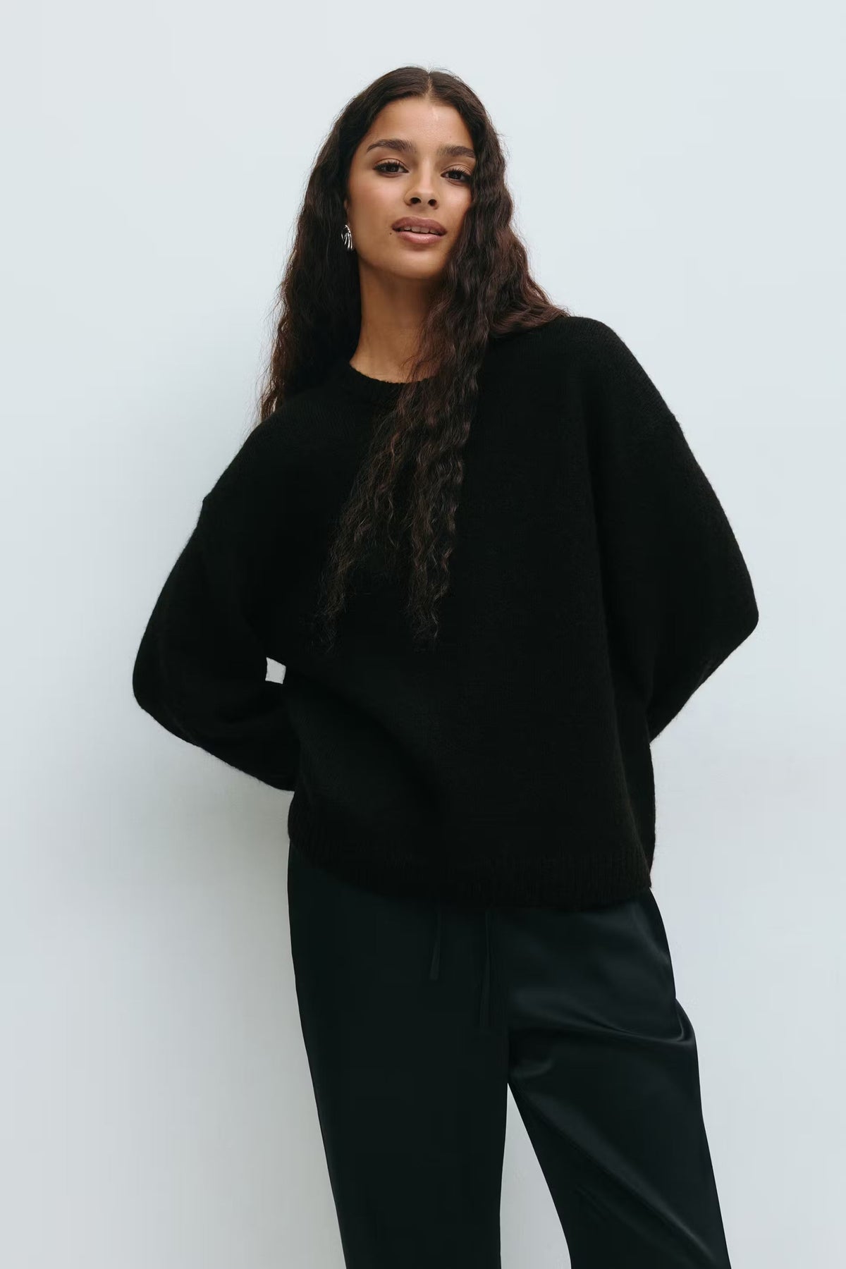 Women's crew neck knitted jumper, alternative colourway