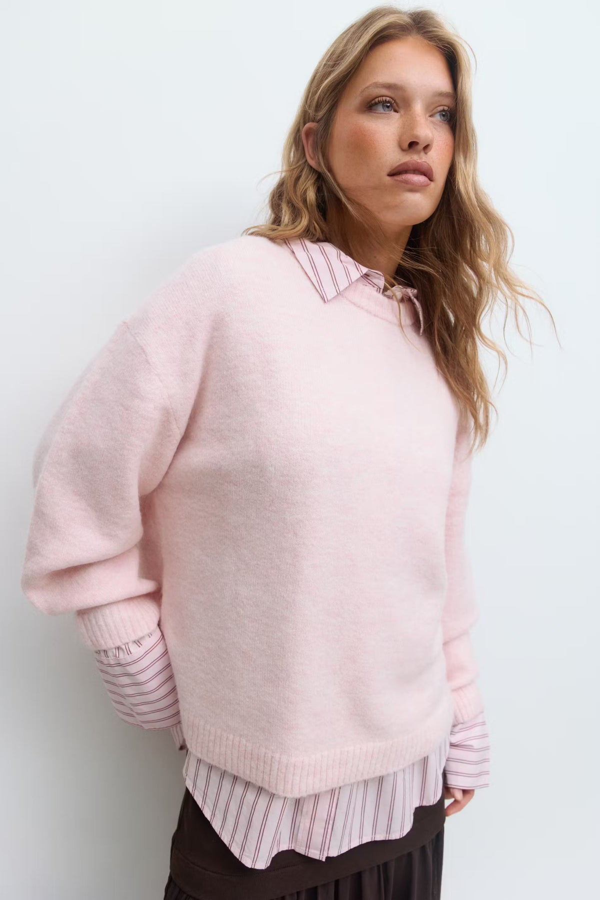Women's crew neck knitted jumper, alternative colourway
