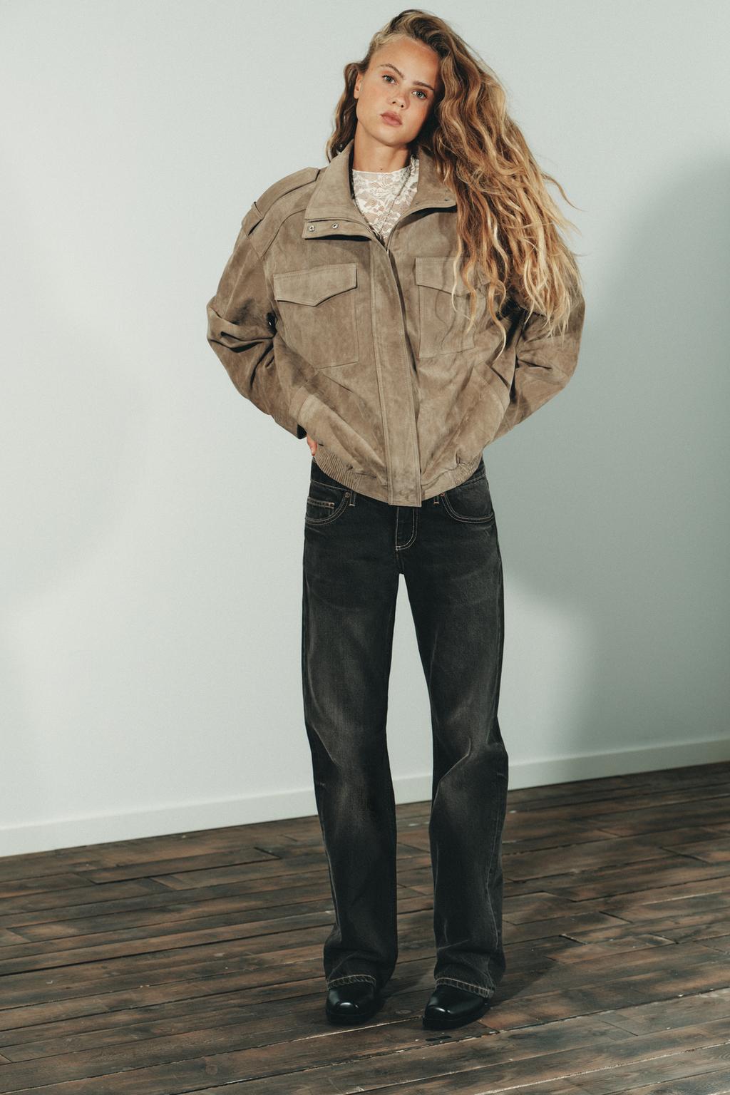 Women's stand-collar long sleeve jacket, detail view